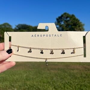 NWT Aeropostale Cherry and Diamond Charm Necklace Duo